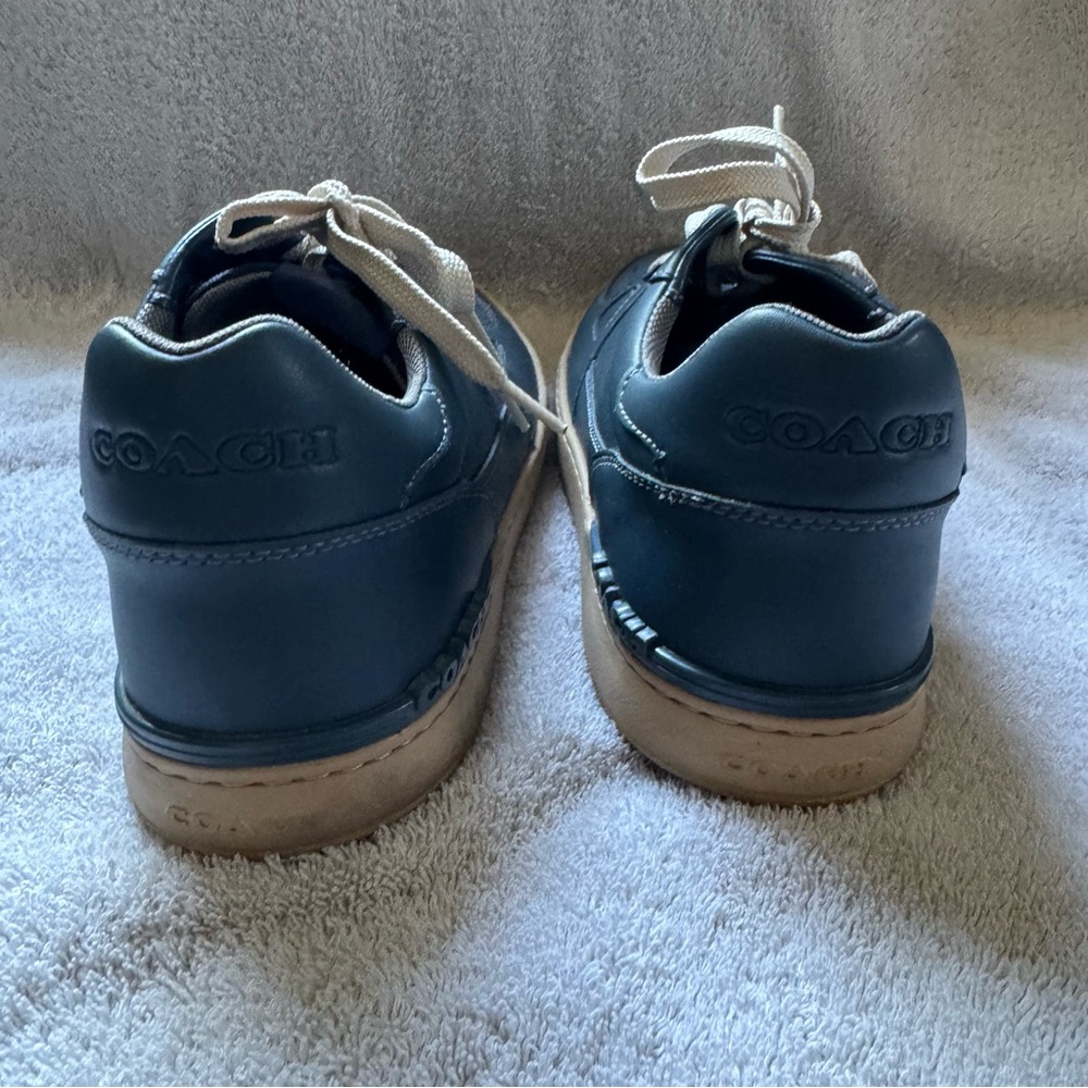Men's Coach Blue Clip Court Sneakers Navy and White Size 11 - Picture 7 of 7